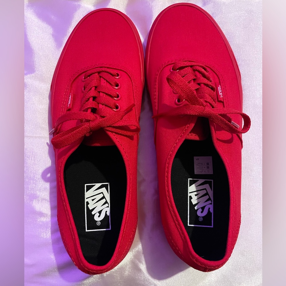 Vans Authentic Red Skate Shoe